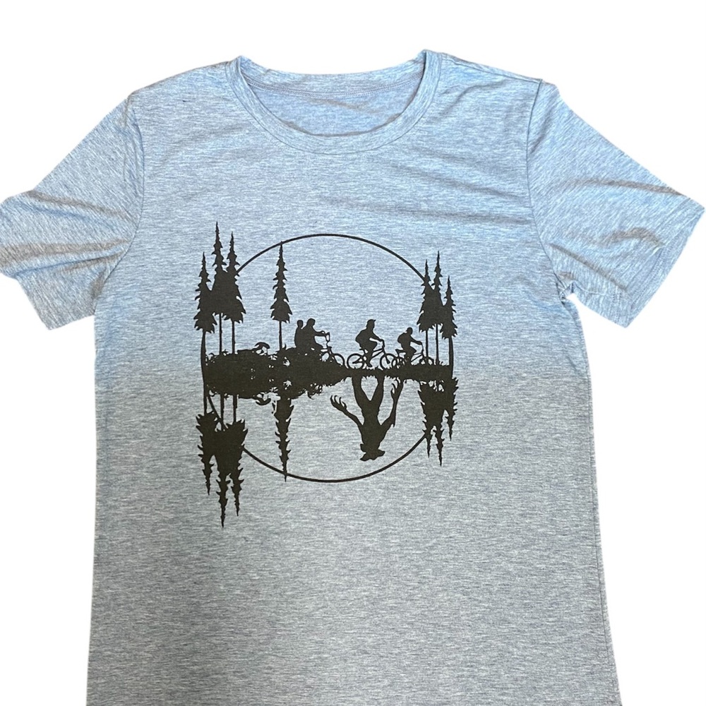 Kids Gray Graphic T-Shirt
